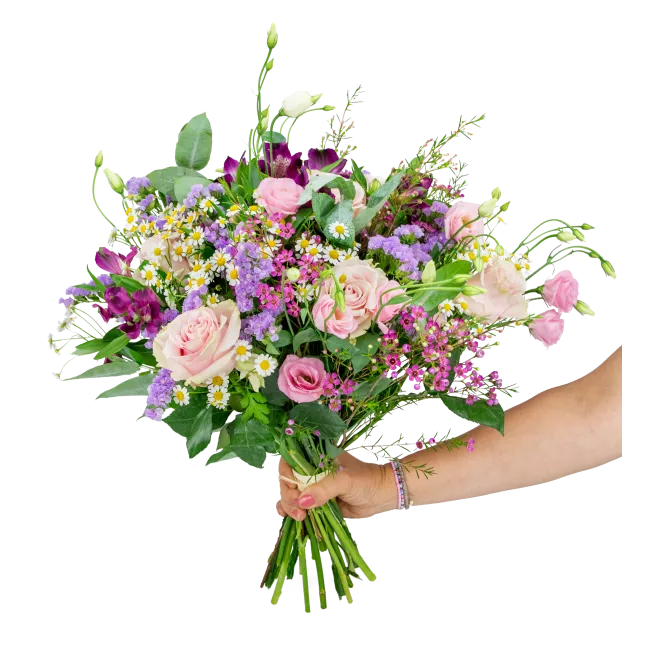 Kytice růžových květů